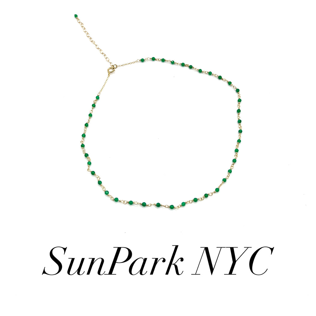 Green Onyx Choker Necklace