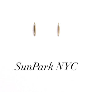 Pointy Gold Bar Studs Earrings